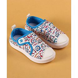 Cute Walk by Babyhug Casual Shoes with Velcro Closer & Animal Print - Blue