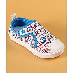 Cute Walk by Babyhug Casual Shoes with Velcro Closer & Animal Print - Blue
