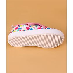 Cute Walk by Babyhug Velcro Closure Casual Shoes with Floral Print - Pink