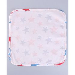 Babyhug Marvel Interlock Knit Wash cloth With Spider Man Graphics L 29 x H 29 cm Pack of 3 - White Light Blue Red
