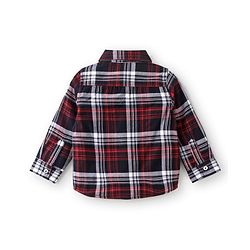Babyhug Cotton Woven Full Sleeves Checks Shirt & Denim Jeans Set - Red & Blue