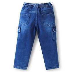 Babyhug Cotton Woven Full Sleeves Checks Shirt & Denim Jeans Set - Red & Blue