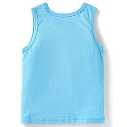 Babyhug 100% Cotton Knit Sleeveless Sando Vests With Stripes & Alphabet Print Pack of 3 - Blue & Yellow