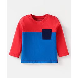 Babyhug Cotton Knit Full Sleeves T-Shirts With Stripes Text & Animal Print Pack Of 7 - Blue Yellow Orange