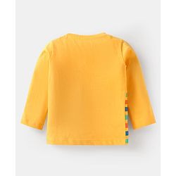 Babyhug Cotton Knit Full Sleeves T-Shirts With Stripes Text & Animal Print Pack Of 7 - Blue Yellow Orange