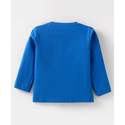 Babyhug Cotton Knit Full Sleeves T-Shirts With Stripes Text & Animal Print Pack Of 7 - Blue Yellow Orange