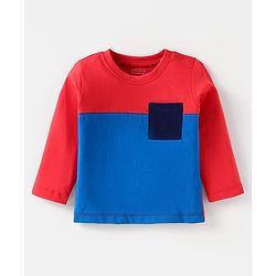 Babyhug Cotton Knit Full Sleeves T-Shirts With Stripes Text & Animal Print Pack Of 7 - Blue Yellow Orange