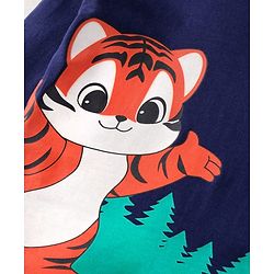 Babyhug Cotton Knit Full Sleeves T-Shirts With Stripes Text & Animal Print Pack Of 7 - Blue Yellow Orange