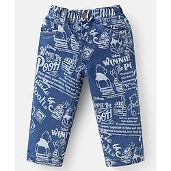 Babyhug Disney Single Jersey Knit Full Sleeves Shirt & Jeans Set With T-Shirt & Winnie The Pooh Graphics - Blue