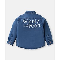 Babyhug Disney Single Jersey Knit Full Sleeves Shirt & Jeans Set With T-Shirt & Winnie The Pooh Graphics - Blue