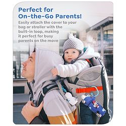 Babyhug Disney Digital Print Premium Cotton Bottle Cover Mickey Hot Air Balloon Print Pack of 2 (Medium) - Blue And White