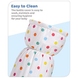 Babyhug Disney Digital Print Premium Cotton Bottle Cover Mickey Hot Air Balloon Print Pack of 2 (Medium) - Blue And White