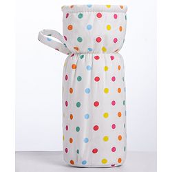 Babyhug Disney Digital Print Premium Cotton Bottle Cover Mickey Hot Air Balloon Print Pack of 2 (Medium) - Blue And White