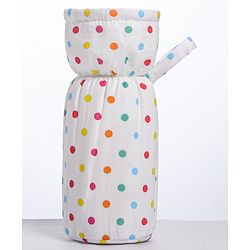 Babyhug Disney Digital Print Premium Cotton Bottle Cover Mickey Hot Air Balloon Print Pack of 2 (Medium) - Blue And White
