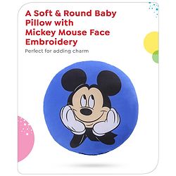 Babyhug Disney Gadda Set With Mosquito Net Smiley Mickey Face Print - Blue