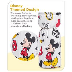 Babyhug Disney Premium Cotton Bottle Cover Cool Mickey Theme Pack of 2 (Medium)- Red And White