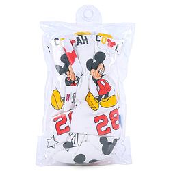 Babyhug Disney Premium Cotton Bottle Cover Cool Mickey Theme Pack of 2 (Medium)- Red And White