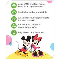 Babyhug Disney Premium Cotton Cot Bumper Cool Mickey Theme - Red