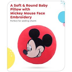 Babyhug Disney Gadda Set With Mosquito Net Smiley Mickey Face Print - Blue