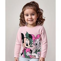 Babyhug Disney Single Jersey Knit Full Sleeves T-Shirt With Minnie ...