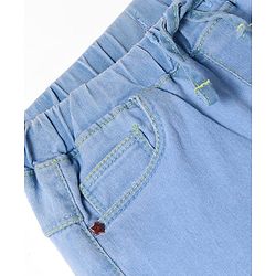 Babyhug Full Length Washed Denim Jeans With Stretch - Navy Blue
