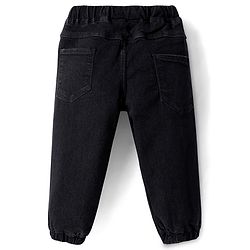 Babyhug Full Length Washed Denim Jeans With Stretch - Navy Blue