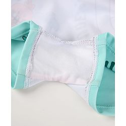 Babyhug Swimming Trunk with Cap Cartoon Print - Green