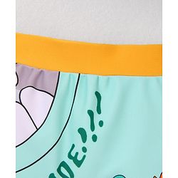 Babyhug Swimming Trunk with Cap Cartoon Print - Green