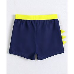 Babyhug Swimming Trunks With Dino Print & Applique - Navy Blue