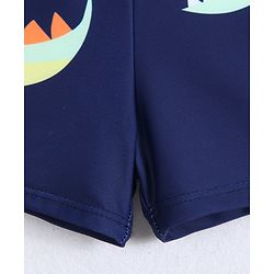 Babyhug Swimming Trunks With Dino Print & Applique - Navy Blue