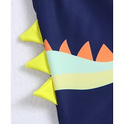 Babyhug Swimming Trunks With Dino Print & Applique - Navy Blue