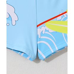 Babyhug Swimming Trunk with Cap Dino Print - Navy Blue