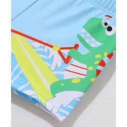 Babyhug Swimming Trunk with Cap Dino Print - Navy Blue