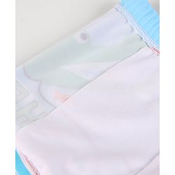 Babyhug Swimming Trunk with Cap Dolphin Print - Light Blue