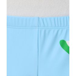 Babyhug Swimming Trunk with Cap Dolphin Print - Light Blue
