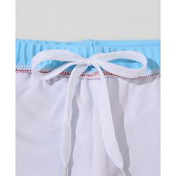 Babyhug Swimming Trunk with Cap Dolphin Print - Light Blue