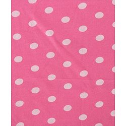 Babyhug 100% Cotton Terry Woven Hooded Wrapper with Polka Dots Print L 76 x B 76 cm - Pink