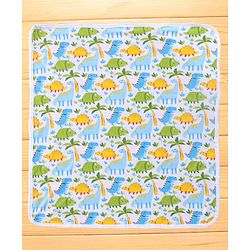 Babyhug Terry Woven Hooded Wrapper with Jungle Theme Print  L 76 x B 76 cm - White