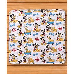 Babyhug Interlock Knit Hooded Bath Towel with Mickey Mouse Graphics L 76 x B 36 cm Pack of 2 - Red & White