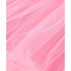 Babyhug Woven Sleeveless Party Dress With Sequinned Yoke & Bow Applique - Pink