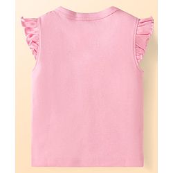 Babyhug Disney Interlock Knit Frill Sleeves Jhablas with Minnie Mouse Graphics Pack of 3 - Pink White & Light Blue