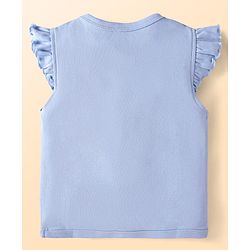 Babyhug Disney Interlock Knit Frill Sleeves Jhablas with Minnie Mouse Graphics Pack of 3 - Pink White & Light Blue
