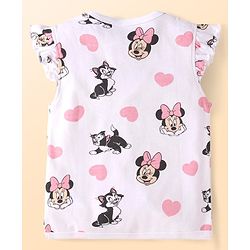 Babyhug Disney Interlock Knit Frill Sleeves Jhablas with Minnie Mouse Graphics Pack of 3 - Pink White & Light Blue