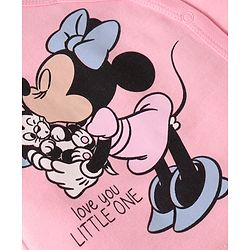 Babyhug Disney Interlock Knit Frill Sleeves Jhablas with Minnie Mouse Graphics Pack of 3 - Pink White & Light Blue