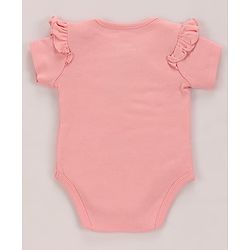 Babyhug Disney Interlock Knit Half Sleeves Onesies with Minnie Mouse Graphics & Frill Detailing Pack of 3 - Pink Blue & White