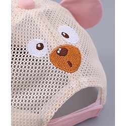 Babyhug Free Size Baseball Cap With Ear Applique - Pink