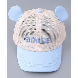 Babyhug Free Size Baseball Cap With Ear Applique - Light Blue