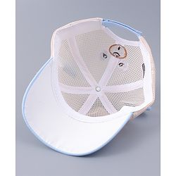 Babyhug Free Size Baseball Cap With Ear Applique - Light Blue