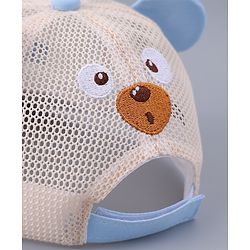Babyhug Free Size Baseball Cap With Ear Applique - Light Blue