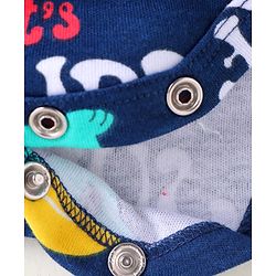 Babyhug 100% Cotton Knit Half Sleeves Dino Printed Onesies  Pack of 3 - Red Yellow & Navy